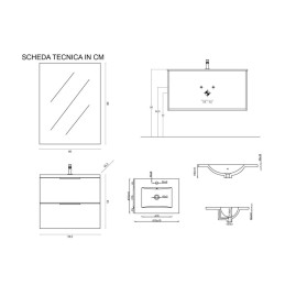 Rialto Mobile Bagno Sospeso 60cm Verde - Feridras 900403 900403 5