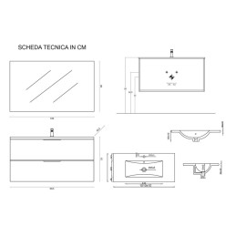 Rialto Mobile Bagno Sospeso 100cm Rovere - Feridras 900408 900408 2