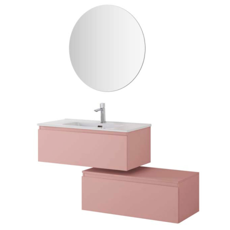 Light Mobile Bagno Sospeso 90cm Rosa - Feridras 900502 900502 1