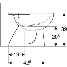 Colibrì bidet a pavimento monoforo - Geberit 500.889.00.1 500.889.00.1 5