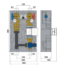 GRT gruppo di rilancio termostatico 20-43 °C - MUT 7.030.01957 7.030.01957 2