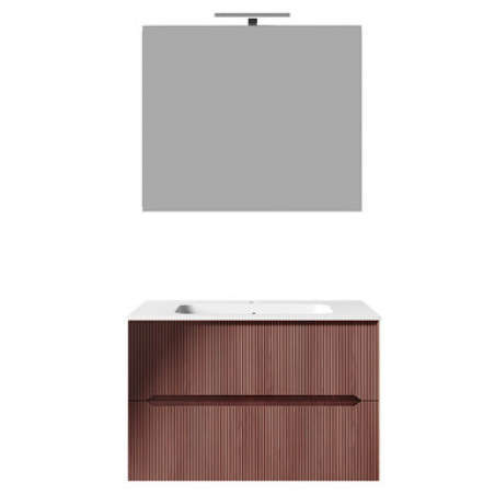 Stick Cannettato mobile bagno sospeso 70 cm noce gold - Dianhydro 142-DMD70-NG 142-DMD70-NG 1