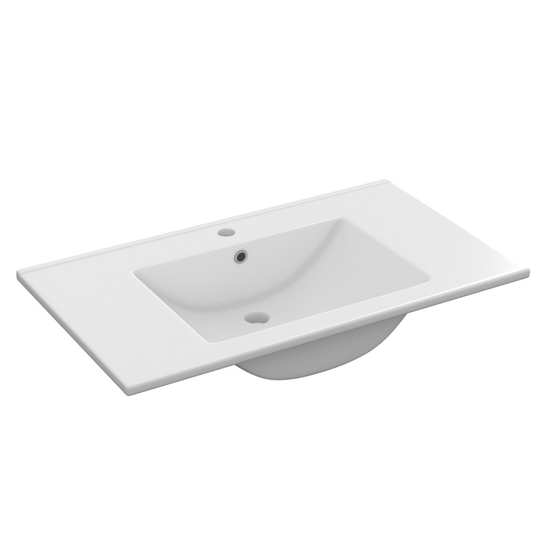 Lavabo consolle in ceramica 60x45 bianco - Dianhydro 142-FA30-060 142-FA30-060 1