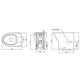 Evolution vaso filomuro scarico 4,5 l bianco - Sanis 152-S400 152-S400 3