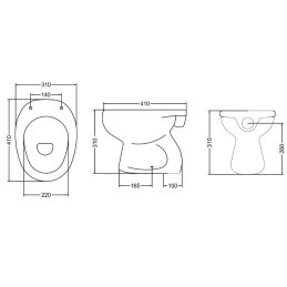 Linea Baby Vaso Infanzia Scarico a Pavimento - Sanis 179-E401-P 179-E401-P 2