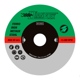 Disco da Taglio per Ferro e Inox Ø 115 mm - Dianflex 507-IDF-11510 507-IDF-11510 1